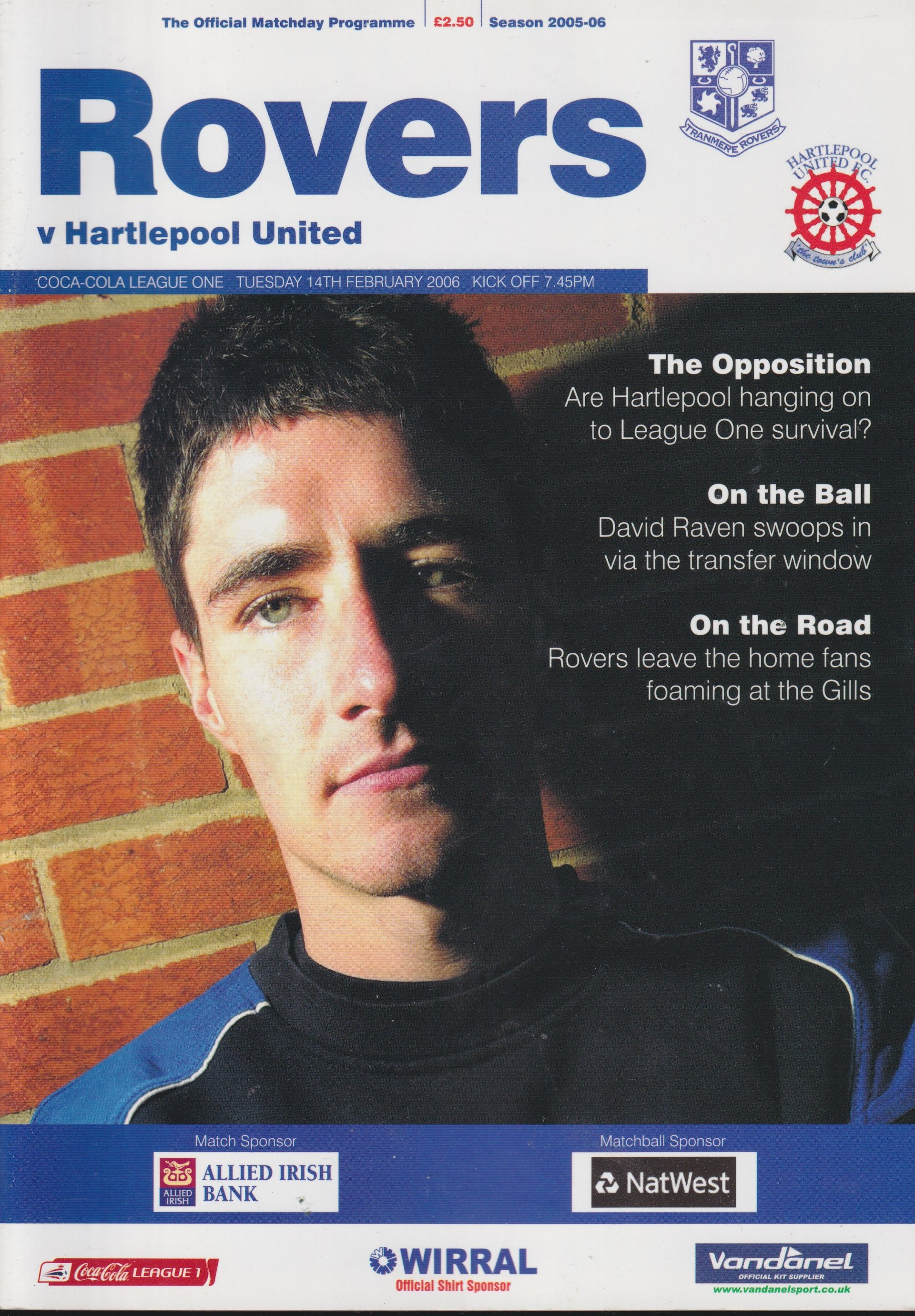 Tranmere Rovers v Hartlepool United match programme